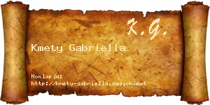 Kmety Gabriella névjegykártya